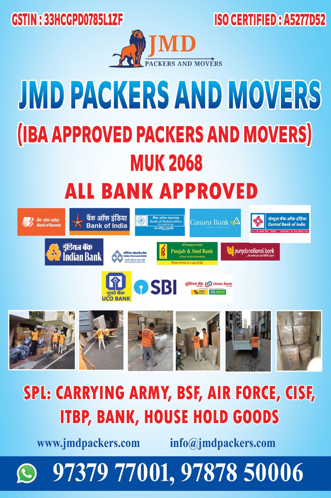 JMD Packers and Movers Banner